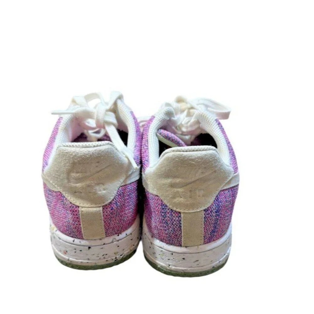 Nike Air Force 1 Crater Flyknit Womens Size 11 Fuchsia Glow DC7273-500 Sneakers - Picture 10 of 10